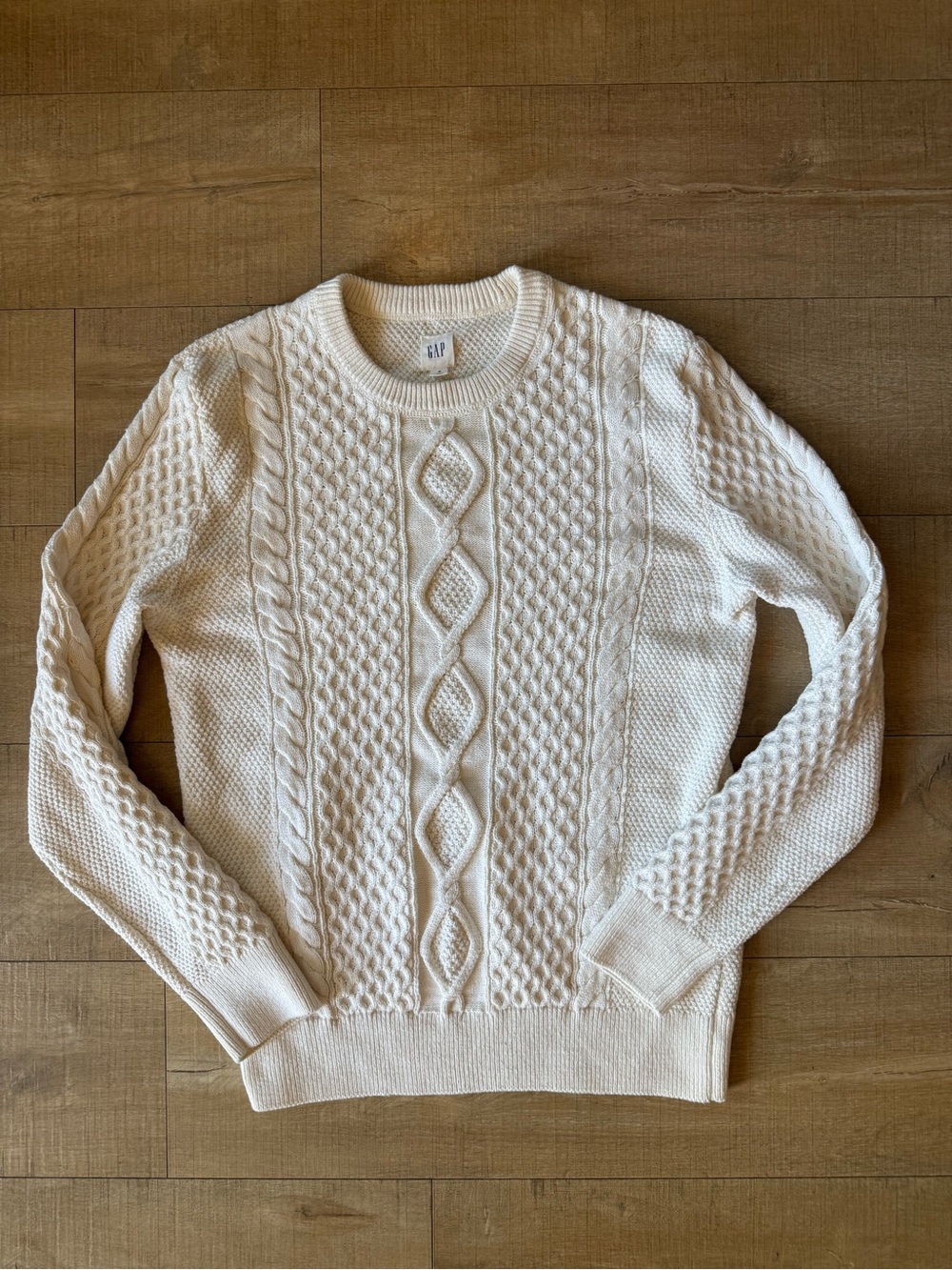 GAP Chunky Mixed Stitch Cable Knit Sweater medium Gorpcore Old Money fisherman